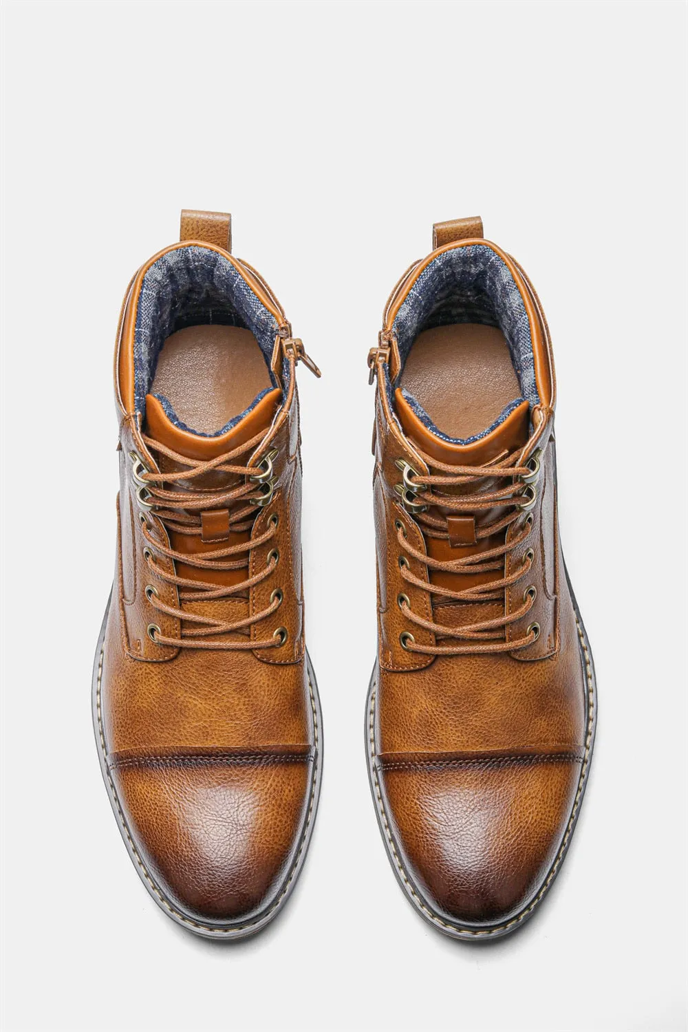 Yeknu 39~48 Boots For Men Classic Brand Comfortable Fashion Leather Men Ankle Boots #604