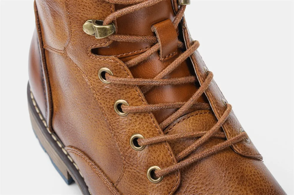Yeknu 39~48 Boots For Men Classic Brand Comfortable Fashion Leather Men Ankle Boots #604