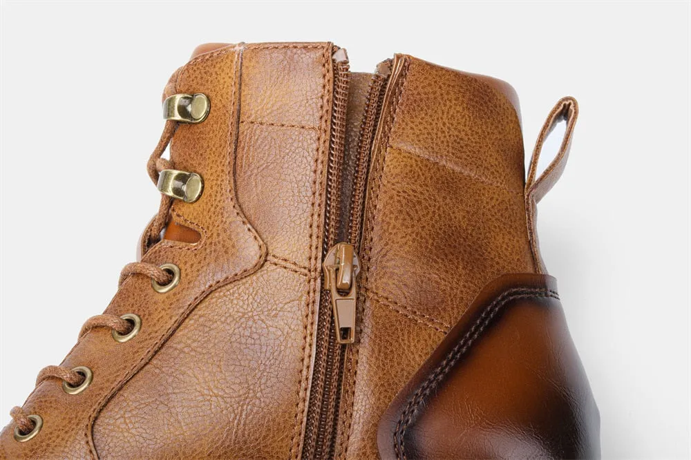 Yeknu 39~48 Boots For Men Classic Brand Comfortable Fashion Leather Men Ankle Boots #604