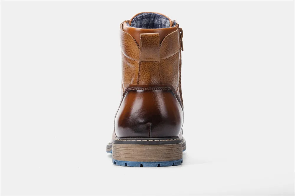 Yeknu 39~48 Boots For Men Classic Brand Comfortable Fashion Leather Men Ankle Boots #604