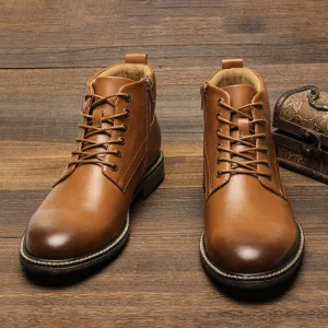 Yeknu Men Boots Fashion Brand Comfortable Boots Leather #Al657